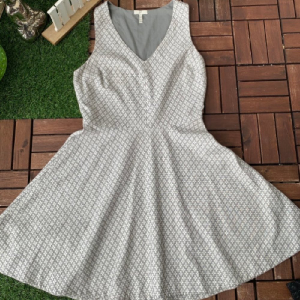 Joie Dress Sleeveless Gray White Aline Size S